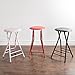 Lavish Home Folding Stool - Backless 24-Inch Stool with 225lb Capacity for Kitchen or Rec Room - Portable Indoor Counter Bar Stools (Pink)