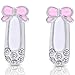 SmitCo LLC Little Girl Earrings, Silver Tone Rhodium Plated Set for Kids/Children, Hypoallergenic