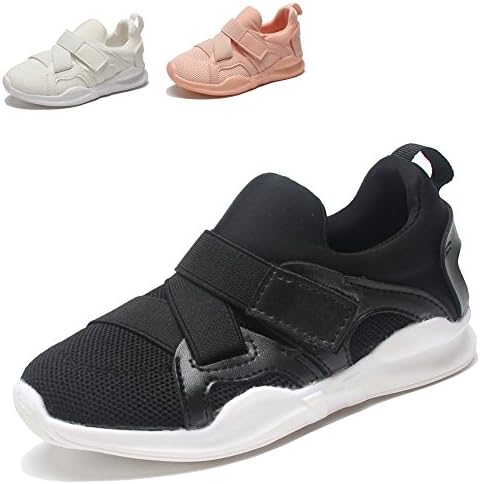 YiuKhmer Kids Athletic Shoes Boy Girl Running Shoes (Toddler/Little Kid) (1M US Little Kid, Black)