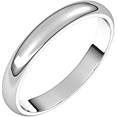 Sonia Jewels Solid 925 Sterling Silver 3mm Wedding Band Ring Classic Plain Traditional - Size 9