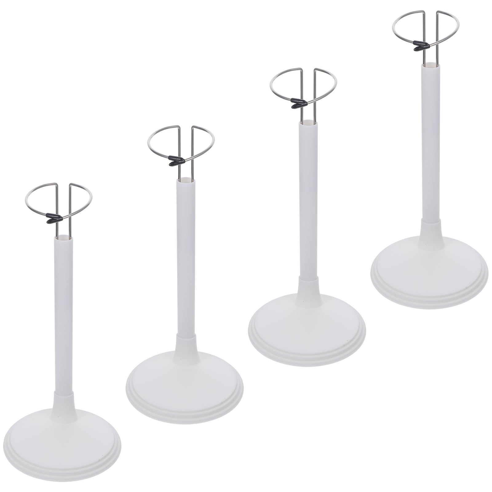 NUOBESTY 4pcs Doll Stands Doll Display Holder Models Doll Support Frames White Doll Racks for Doll Accessories 35cm