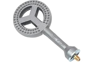 COOKAMP SH12 Cast Iron Propane Burner Head with Brass Fitting Orifice (SH12 - DIY Burner)