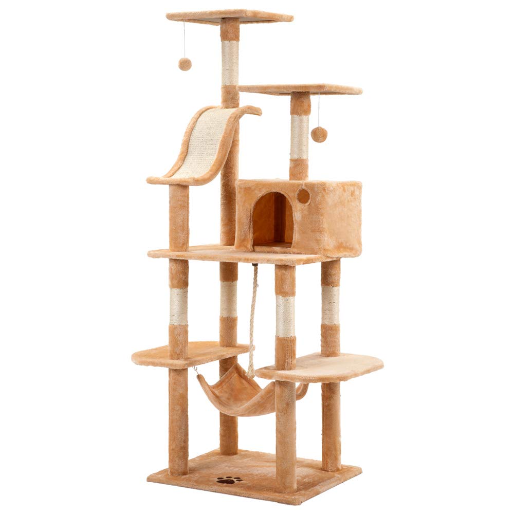 Large Cat Tree Climbing Tower for Indoor Cats PURLOVE Cat Tree Floor to