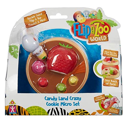 FlipaZoo World Snowy Day Flying Saucer or Candy Land Crazy Cookie Micro Set - Minis Flip From One Animal to Another. 2 sets to collect! Suitable for ages 3+ CHOOSE YOUR SET (Candy Land Crazy Cookie)