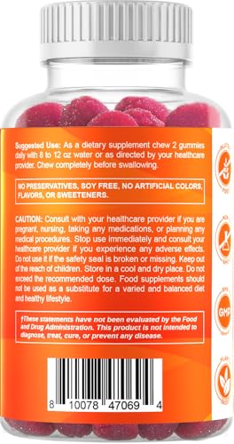 Vitamatic Magnesium Gummies 600mg per Serving – 60 Vegan Count for Relaxation, Muscle, Bone, and Energy Support