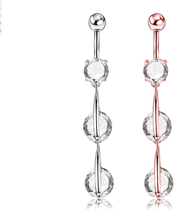 Summer Sandbeach Belly Ring 316L Surgical Steel Eternal Love Heart Crystal Long Dangle Navel Rings Body Piercing Sexy