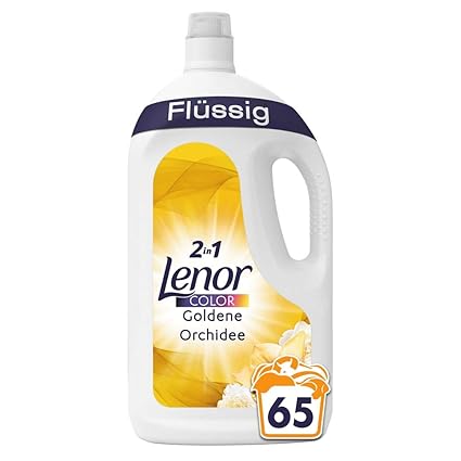 Lenor Colorwaschmittel Flüssig Goldene Orchidee, 65 Waschladungen, 3er Pack(3 x 4000 ml)
