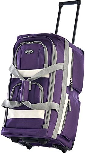 Olympia USA Eight Pocket 26" Rolling Duffel (Dark Lavendar)