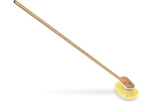 Shurhold Marine Mate 6" Boat Deck Brush with 48" Threaded Wood Handle