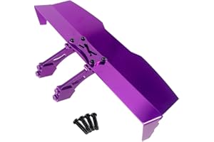 JOYSOG Metal Rear Wing for Hyper Go 16207 H16PL RC Car Tail Wing Rear Spoiler Wing Upgrade Parts (Purple)