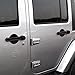 ICARS 5 Pcs Matte Black Dish Shaped Door Handle Recess Guard Inserts Accessories for 2007-2018 Jeep Wrangler JK JKU 4 Door
