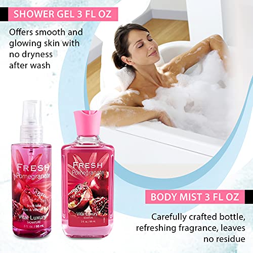 Vital Luxury Bath & Body Kit, 3 Fl Oz, Ideal Skincare Gift Home Spa Set