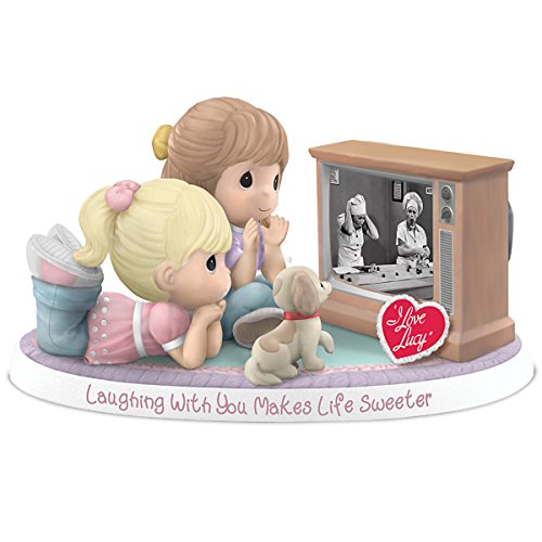 I LOVE LUCY Precious Moments Laughing With You Makes Life Sweeter Figurine With Lucy And Ethel by The Hamilton Collection