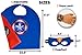 Superhero Capes, Masks, and Bracelets for Kids by McFlony – 5 Reversible Capes, 10 Felt Masks, and 5 Superheroes Bracelets