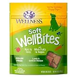 Wellness Natural Pet Food 89161 Soft Wellbites Natural Grain Free Dog Treats, Lamb & Salmon, 6-Ounce Bag