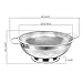 Qimh Stainless Steel Micro-perforated 6-Quart Colander Strainer with Heavy Duty Handle Ear Piercing and base, Strainer for Kitchen, Dishwasher Safe