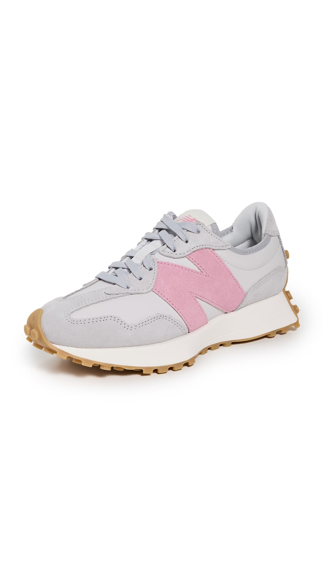 New Balance Women's 327 Raincloud/Pink Taffy 6 Medium Image