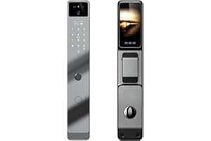 BOGJFC Smart Door Lock Camera Fingerprint Face Recognition Tuya WiFi Aluminium Mortise 24x240mm Fit 40-120mm Reversible Handl