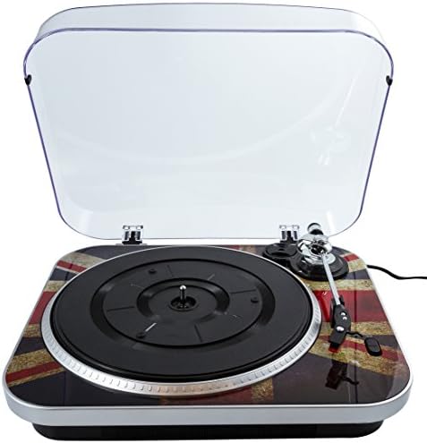 GPO Jam Record Player / Turntable | Portable Record Player with Highly Polished Design & Union Flag Print
