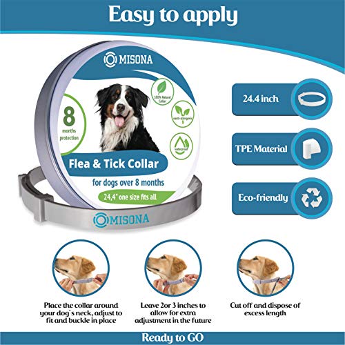 Sonvera Dog Flea and Tick Collar - Flea and Tick Prevention for Dogs Flea Collars for Small Large Dogs Flea Treatment Flea Protection Pet Flea Tick
