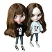 DoubleWood 1/6 Fashion Doll Clothing Handmade Casual Carton T-Shirt + Jeans/Pants Replacement for Blythe Doll, Dress Up Accessories Doll Clothes Compatible with Blythe ICY Pullip Doll (White)