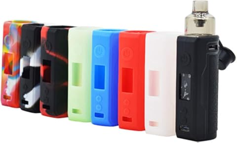 RUILUL Funda protectora de silicona para Voopoo Drag S 60W Kit Skin Wrap Sleeve Antideslizante Shield negro negro