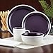 Rachael Ray Dinnerware Rise 4-Piece Stoneware Dinner Plate Set, Purple