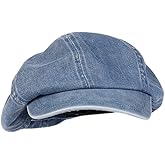 Unisex Japanese Oversized Denim Cotton Newsboy Hats Vintage Unisex Paperboy Painter Beret Cap