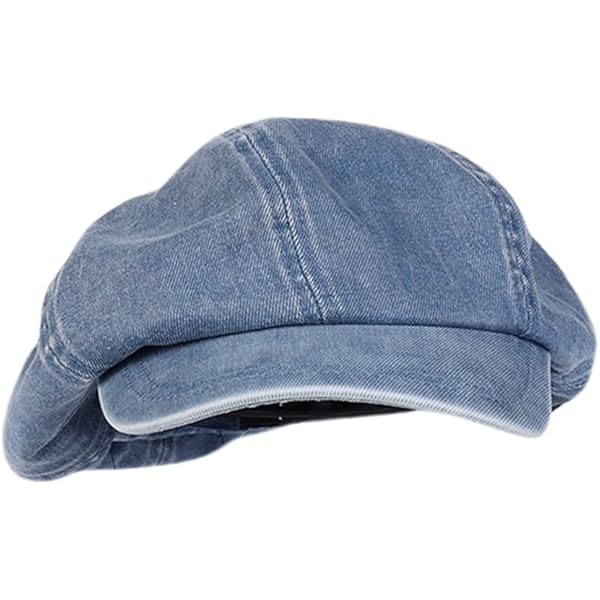 帽子 Beret 8 panel denim ML cph Unisex Lady Denim Beret Hat Jean Cap Newsboy Cabbie Baggy