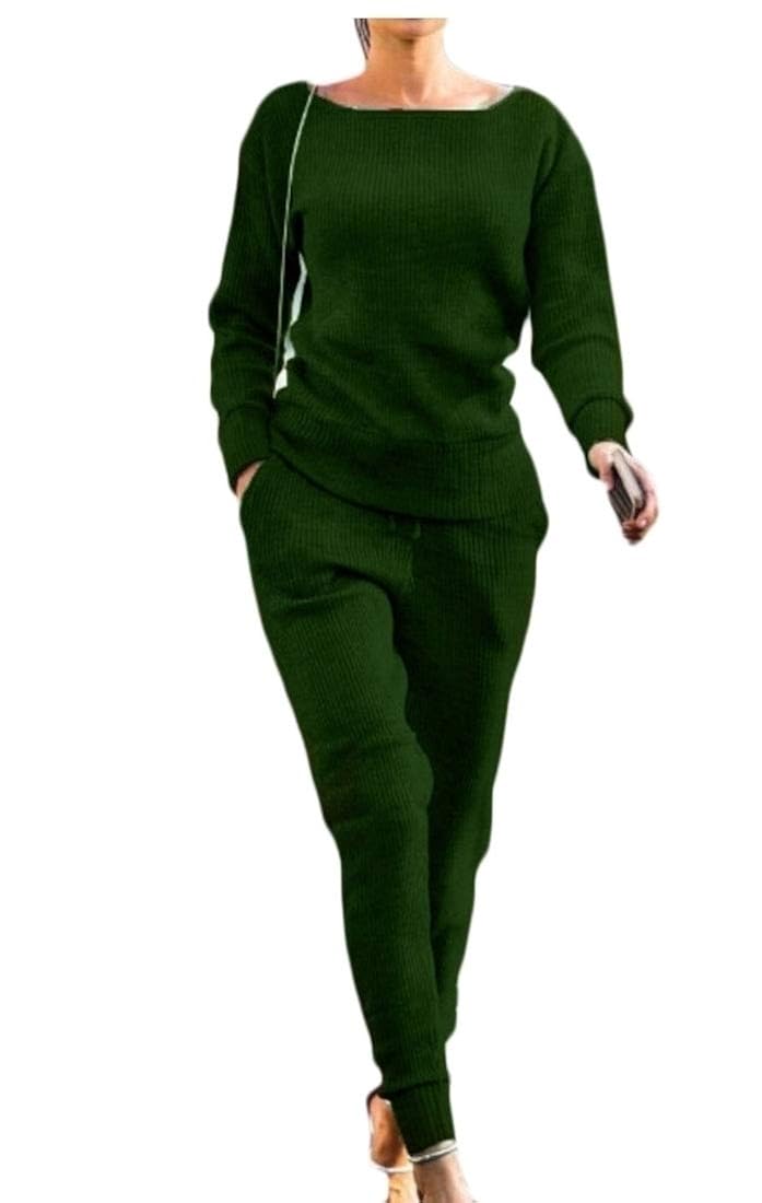 Buy hongqiantai Women Long Sleeves Sweatshirt and Sweatpants Outfit