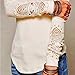 Women Blouse,Haoricu 2016 Fall Sexy Womens Long Sleeve Shirt Casual Lace Blouse Loose Cotton Tops T Shirt (S, White)