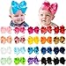 CEELGON Baby Girl Headband 10 Pcs 5 Inch Baby Newborn Infant Girls Toddler Knotted Hairbands Bows Elastic Soft Floral Hair Band