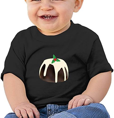 YJANK Christmas Pudding Baby's Boy's&amp;girls Tees For 6-24 Months Newborn Baby Size 24 Months Black