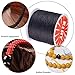 JEWELEADER 116 Yards Round Waxed Polyester Cord 0.5mm Macrame Craft DIY Thread Rattail Beading String for Jewelry Making Chinese Knotting Kumihimo Shamballa Friendship Bracelets Black