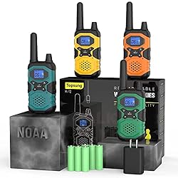 4 Pack Walkie Talkies Long Range Rechargeable