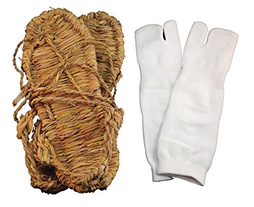 d-Cos Tabi Socks Straw Sandals Bleach Style Cosplay
