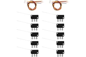 GLOGLOW Micro Switch, 10Pcs Normally Open Microswitch Long Pin for Electronic Switches Game Console Buttons Doll Machine Slot