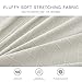 CHUN YI Stretch Couch Cushion Covers, RV Seat Cushion Covers, Individual Sofa Cushion Covers, Soft Chair Sofa Seat Cushion Slipcover with Elastic Bottom Jacquard Fabric (Medium, Cream White)