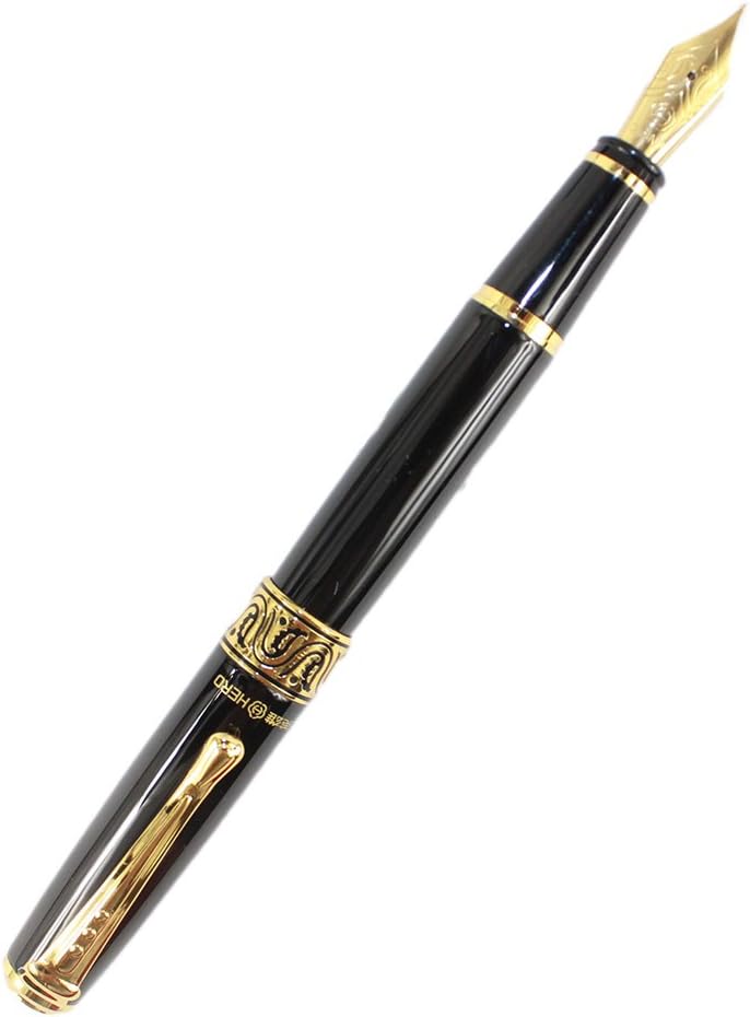 Gullor Noble Hero medium nib fountain pen black Office