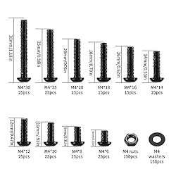 Metric Nuts and Bolts Assortment Kit, 520 Pcs M4