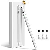 Pencil for Apple iPad 11th/10th/9th, 2X Fast Charge Stylus Pen for iPad, Palm Rejection, Tilt Sensitivity, Compatible with iPad A16/10/9/8/7/6, Pro M4/13/12.9"/11", Air M3/M2/5/4/3, Mini 7/6/5