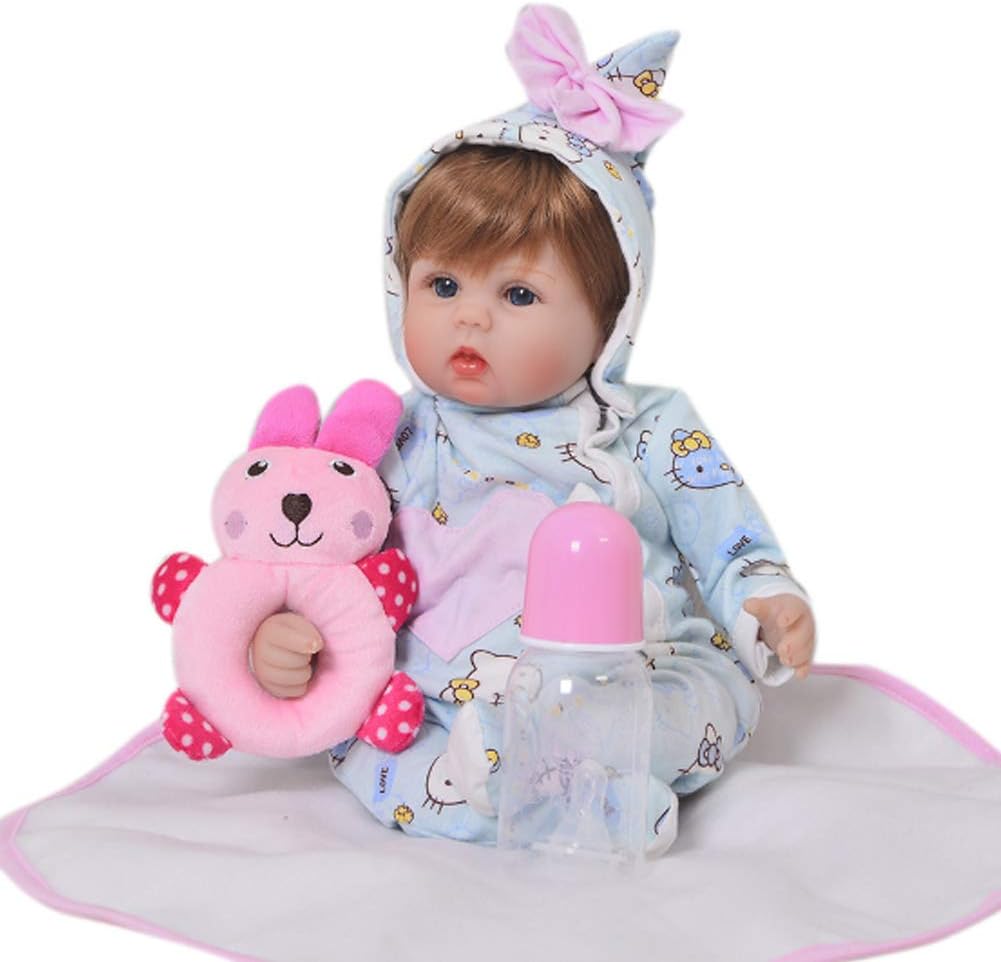 Prezzo Candyana Rebirth Doll 42CM Simulazione Baby Blue Eyes Yellow Hair Cute Girl Dolls Giocattoli per Bambini Offerte