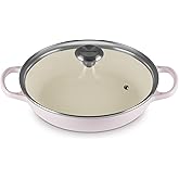 Le Creuset Enameled Cast Iron Signature Round Braiser with Glass Lid, 2.25 qt., Shallot