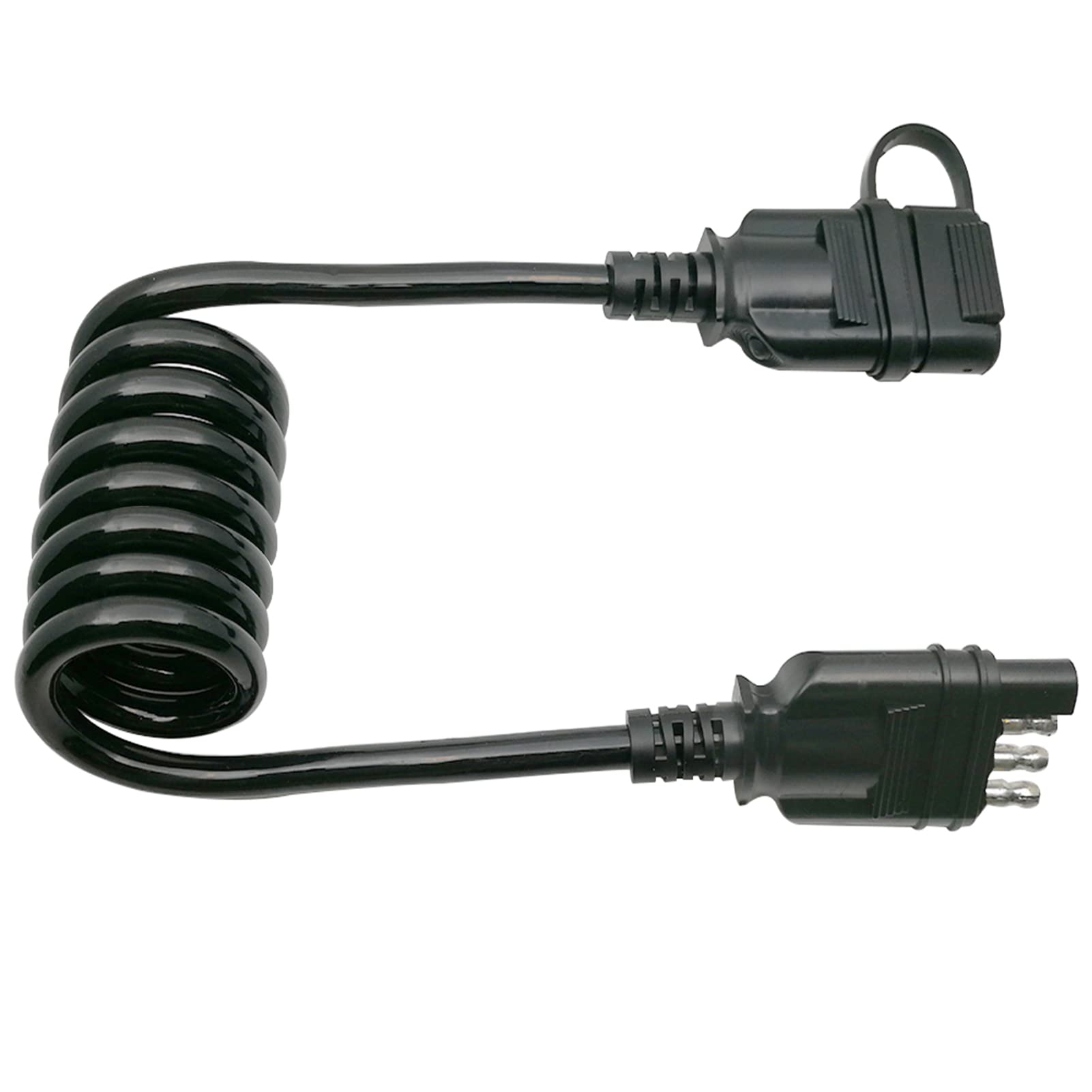 Photo 1 of CARROFIX 4 Way Flat Trailer Wire Extension 40" Flexible Coiled Cable with 4 Pin Male & Female Wiring Harness Connector