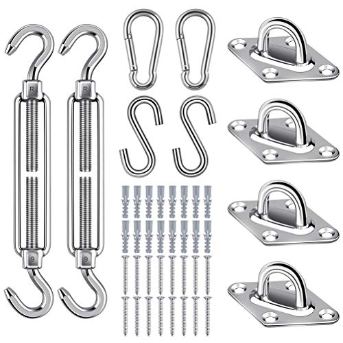 K KUMEED 42 Stück Sonnensegel Befestigung Set, Sonnensegel Befestigung Edelstahl Sonnensegel Befestigungs-Set…