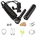 The Friendly Swede Extra Large Flint Striker with Survival Kit, Paracord Keychain and Carabiner, Fire Starter (Black)