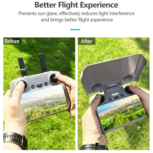 FPVtosky Lito X1/Mini 5/4 Pro RC 2 Sun Visor I Joystick Protection I Screen Protector RC-2 Remote Control Sun Shade for DJI Mini5/ 4 Pro/Air 3/Flip/Avata 360, for DJI Mini 5/4 Accessories (3 in 1 Kit)