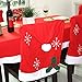 Santa Hat Christmas Chair Covers (Set of 6, Red)
