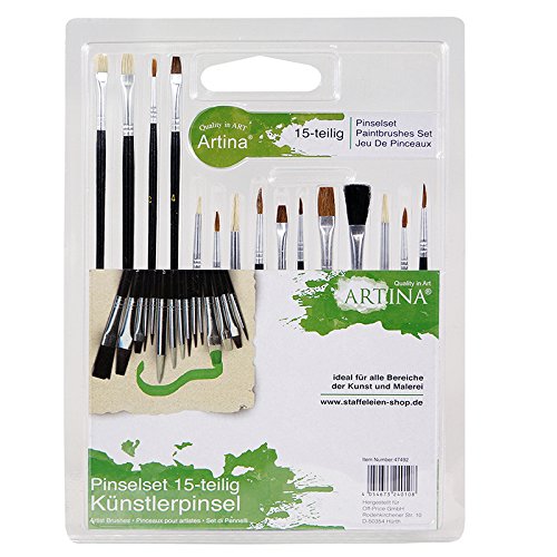 Kit Peinture Acrylique USHOP 24 Pièces - Chevalet Bois, 12 Couleurs, 5 Pinceaux, Toile 20x30 Cm - Pour Débutants Et Artistes - 11