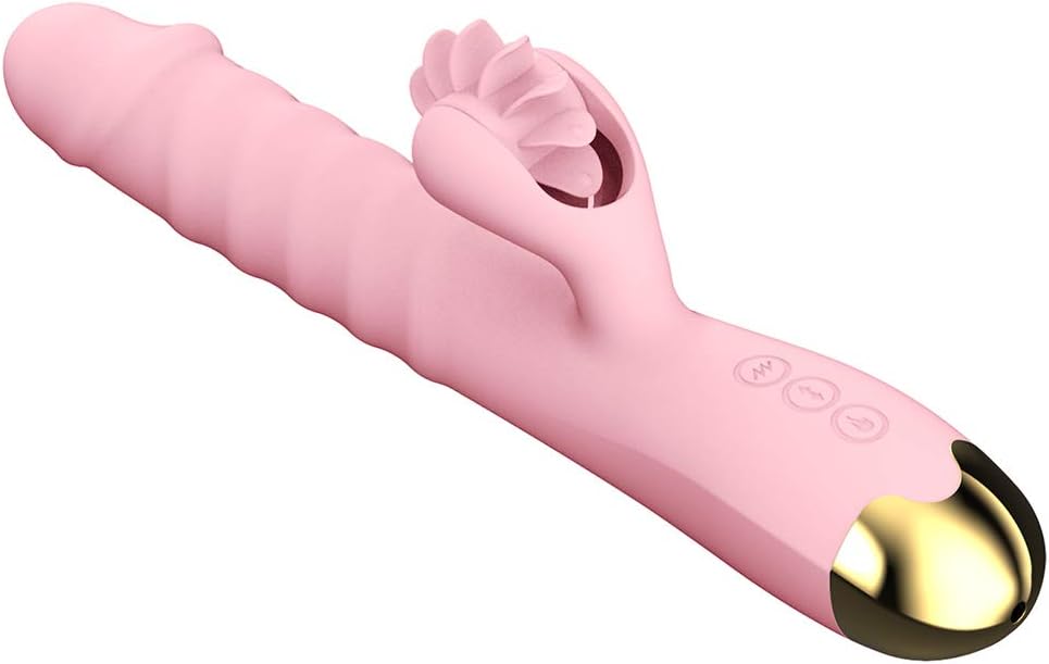 7 Modes 100% Safe Silicone Powerful Thrusting Rabbit Vibtator Toys with Heating & Licking for Women Waterproof & Quiet